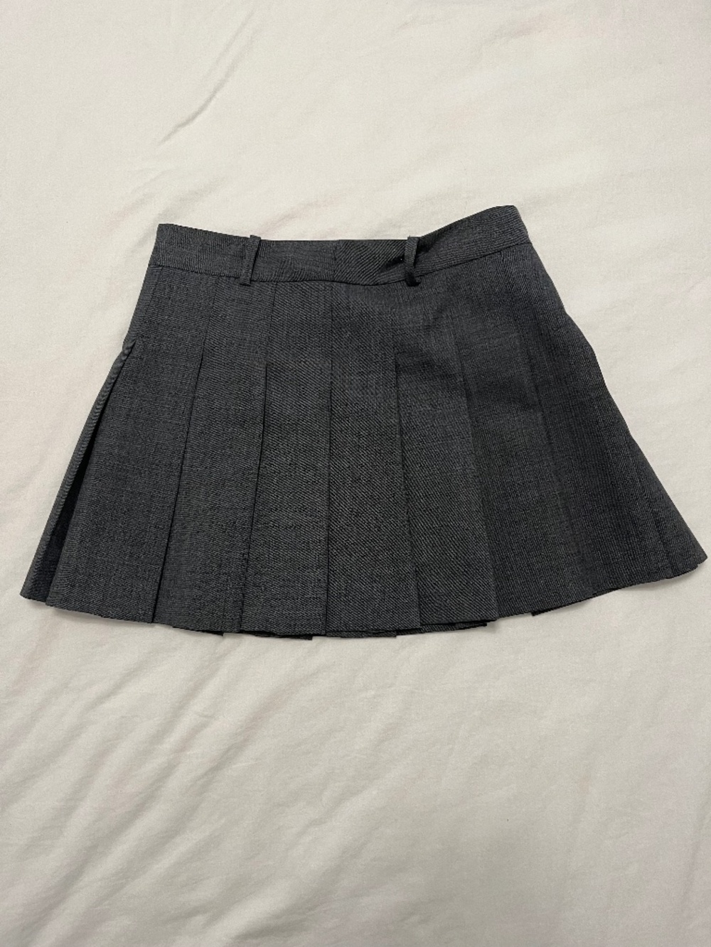 Zara Grey Pleated Miniskirt